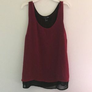 🔥PRICE DROP🔥Red and black layered tank top